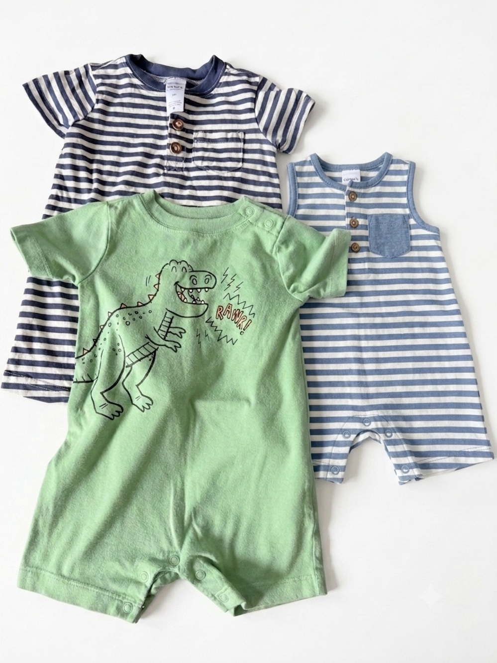 6-9 months Green and Blue Kids Briefs - Soft Cotton Stretch